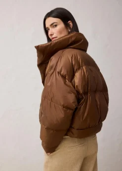 bonprix Bekleidung·Hosen|Nachhaltigere Materialien^Daunenjacke mit recycelten Daunen wasserabweisend pimentbraun