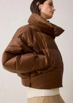 bonprix Bekleidung·Hosen|Nachhaltigere Materialien^Daunenjacke mit recycelten Daunen wasserabweisend pimentbraun