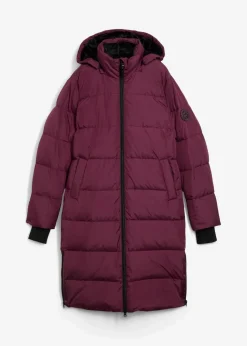 bonprix Bekleidung·Hosen|Nachhaltigere Materialien^Daunenmantel mit recycelter Daune und isolierender Wärmetechnologie aubergine