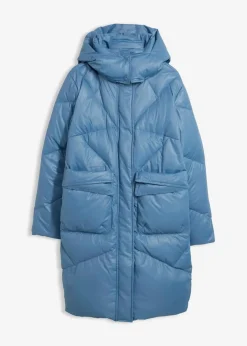 bonprix Bekleidung·Hosen|Nachhaltigere Materialien^Daunenmantel mit recycelten Daunen, wasserabweisend wellenblau
