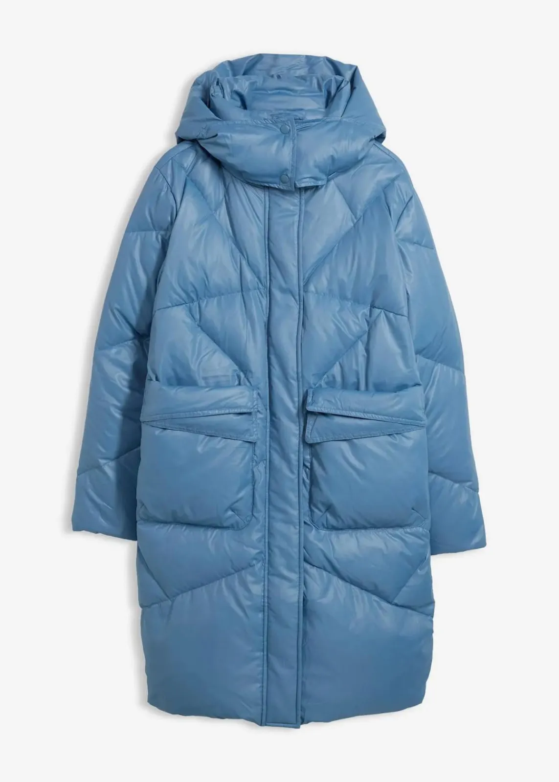 bonprix Bekleidung·Hosen|Nachhaltigere Materialien^Daunenmantel mit recycelten Daunen, wasserabweisend wellenblau