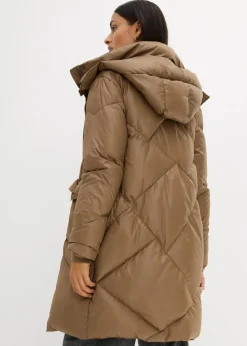 bonprix Bekleidung·Hosen|Nachhaltigere Materialien^Daunenmantel mit recycelten Daunen, wasserabweisend walnussbraun