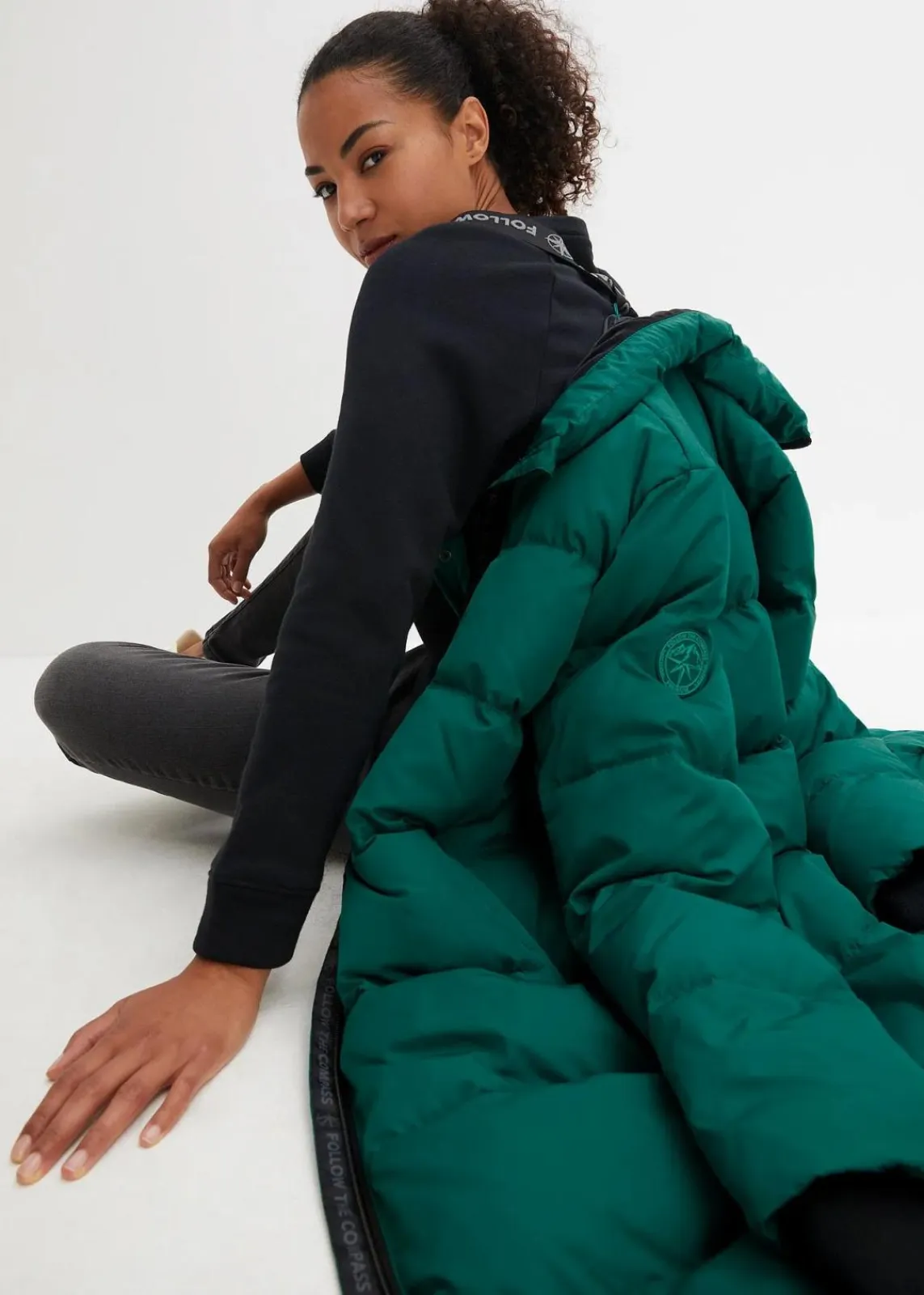 bonprix Jacken & Mäntel|Nachhaltigere Materialien^Daunenmantel mit recycelter Daune und isolierender Wärmetechnologie brillantgrün