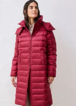 bonprix Jacken & Mäntel|Premium^Daunenmantel mit recycelten Daunen pflaumenrot