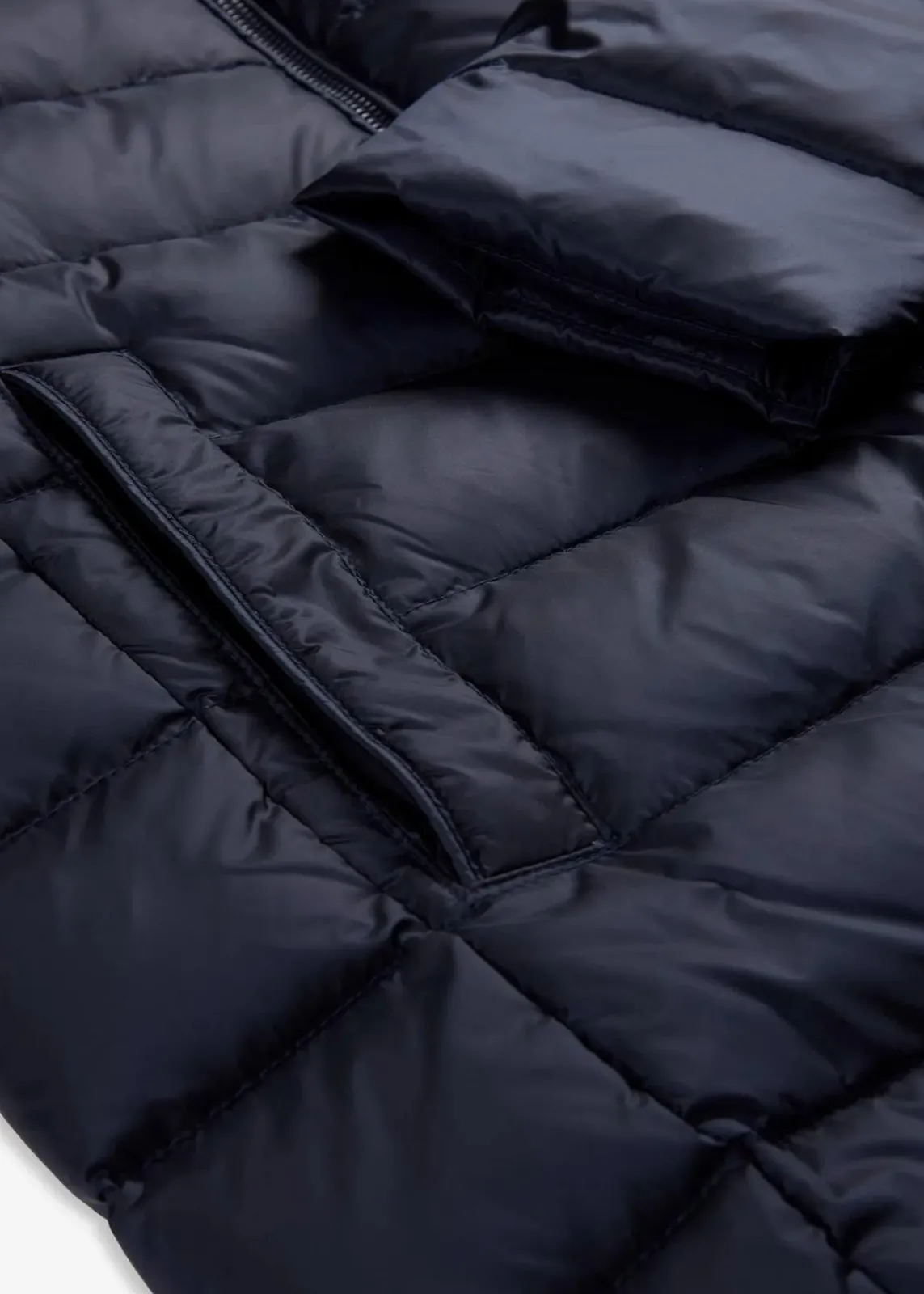 bonprix Bekleidung·Hosen|Premium^Daunenmantel mit recycelten Daunen dunkelblau