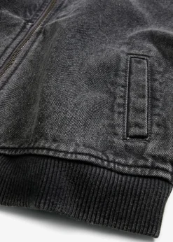 bonprix Jacken & Mäntel|Bekleidung·Hosen^Denim Blouson dunkelgrau denim used