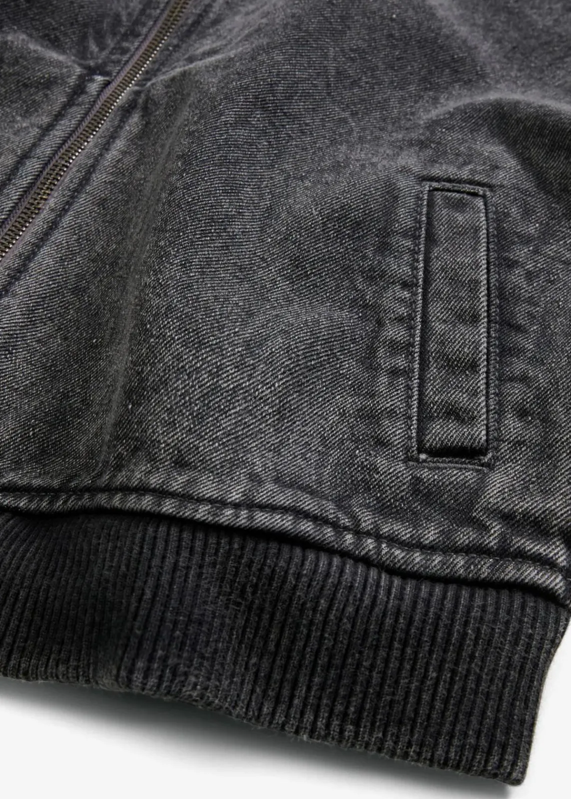 bonprix Jacken & Mäntel|Bekleidung·Hosen^Denim Blouson dunkelgrau denim used