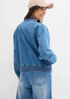 bonprix Bekleidung·Hosen|Jacken & Mäntel^Denim Blouson hellblau denim used