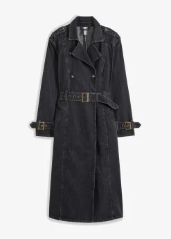bonprix Jacken & Mäntel|Bekleidung·Hosen^Denim Trenchcoat grau denim