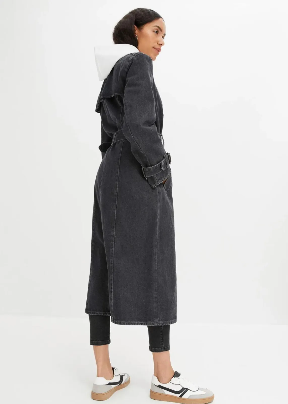 bonprix Jacken & Mäntel|Bekleidung·Hosen^Denim Trenchcoat grau denim
