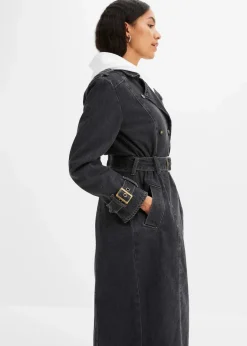 bonprix Jacken & Mäntel|Bekleidung·Hosen^Denim Trenchcoat grau denim