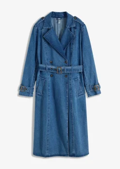 bonprix Bekleidung·Hosen|Jacken & Mäntel^Denim Trenchcoat mittelblau denim