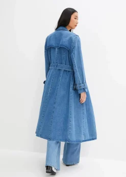 bonprix Bekleidung·Hosen|Jacken & Mäntel^Denim Trenchcoat mittelblau denim