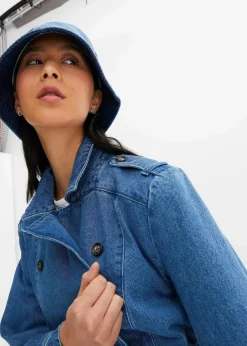 bonprix Bekleidung·Hosen|Jacken & Mäntel^Denim Trenchcoat mittelblau denim