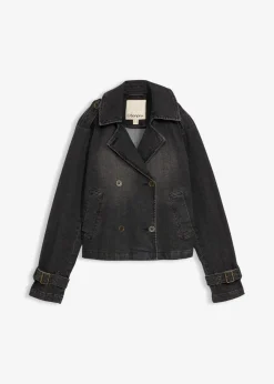 bonprix Jacken & Mäntel^Denim Trenchjacke schwarz denim
