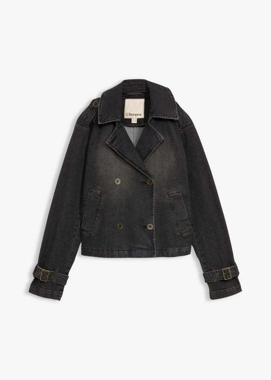 bonprix Jacken & Mäntel^Denim Trenchjacke schwarz denim