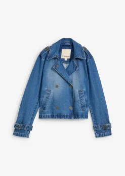 bonprix Jacken & Mäntel^Denim Trenchjacke hellblau denim