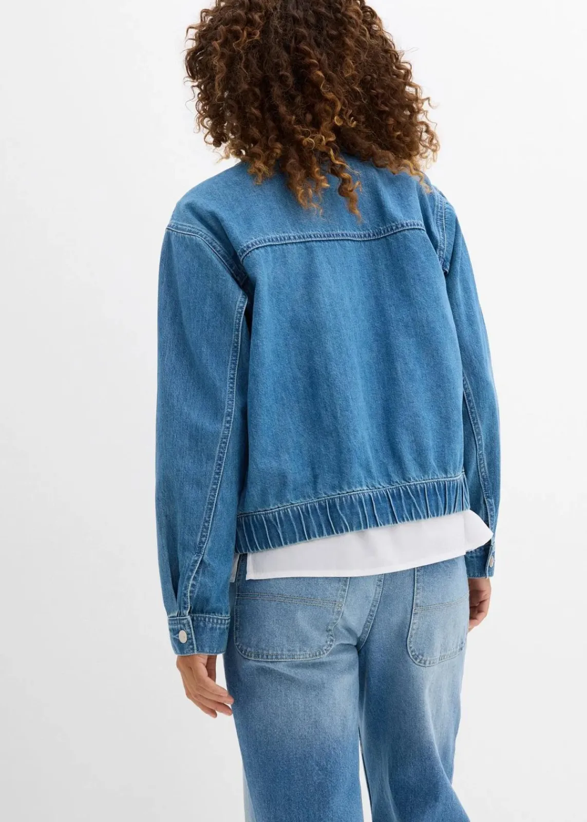 bonprix Jacken & Mäntel|Bekleidung·Hosen^Denim-Blouson hellblau denim used