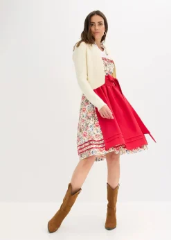 bonprix Bekleidung·Pullover & Strickjacken|Kleider^Dirndl mit bestickter Schürze (2-tlg. Set) rot geblümt