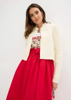 bonprix Bekleidung·Pullover & Strickjacken|Kleider^Dirndl mit bestickter Schürze (2-tlg. Set) rot geblümt