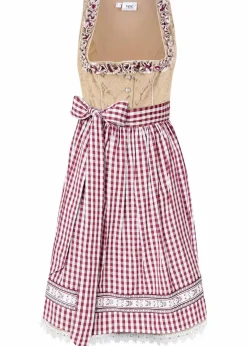 bonprix Bekleidung·Pullover & Strickjacken|Kleider^Dirndl mit Schürze, knieumspielend (2-tlg. Set) new beige gemustert