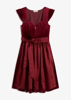 bonprix Bekleidung·Pullover & Strickjacken|Kleider^Dirndl und Schürze (2-tlg.Set) dunkelbeere/rubinrot