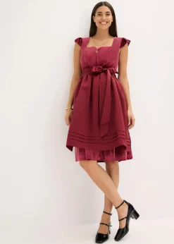bonprix Bekleidung·Pullover & Strickjacken|Kleider^Dirndl und Schürze (2-tlg.Set) dunkelbeere/rubinrot
