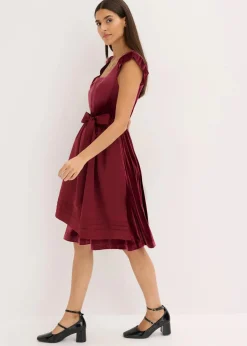 bonprix Bekleidung·Pullover & Strickjacken|Kleider^Dirndl und Schürze (2-tlg.Set) dunkelbeere/rubinrot