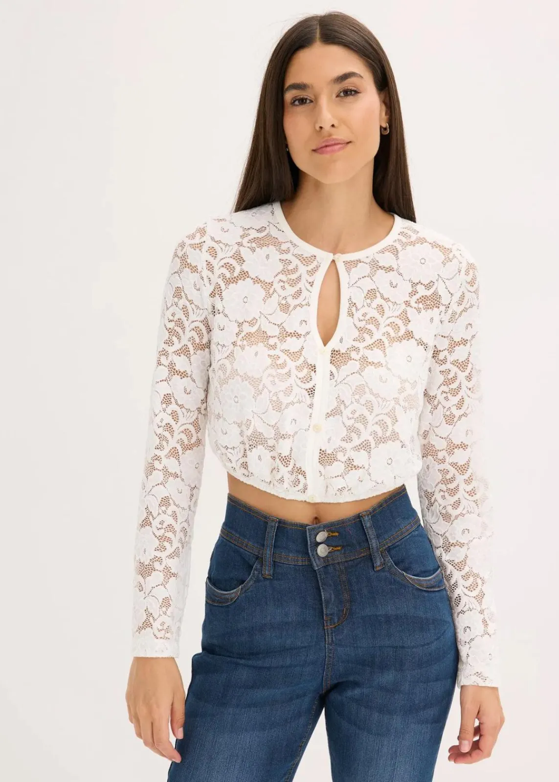 bonprix Blusen & Tuniken^Dirndlbluse weiß