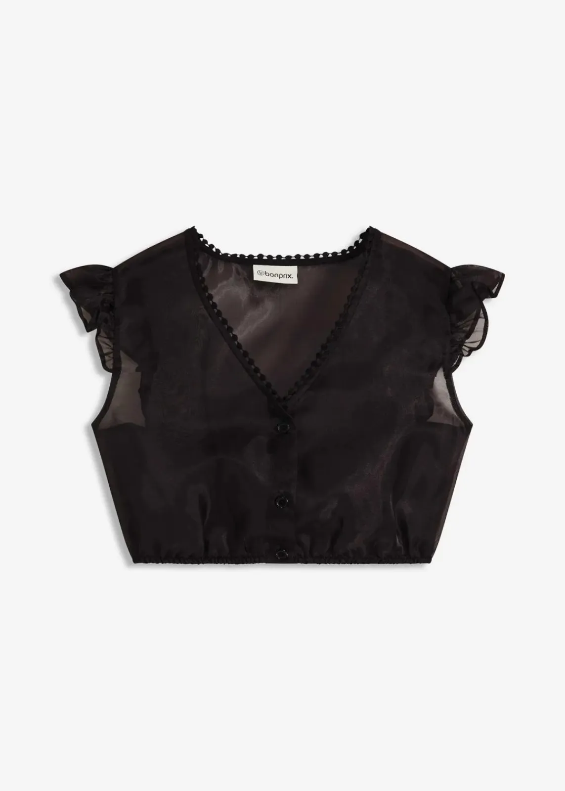 bonprix Bekleidung·Jacken & Mäntel|Blusen & Tuniken^Dirndlbluse schwarz