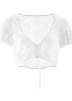 bonprix Bekleidung·Jacken & Mäntel|Blusen & Tuniken^Dirndlbluse aus Spitze weiß