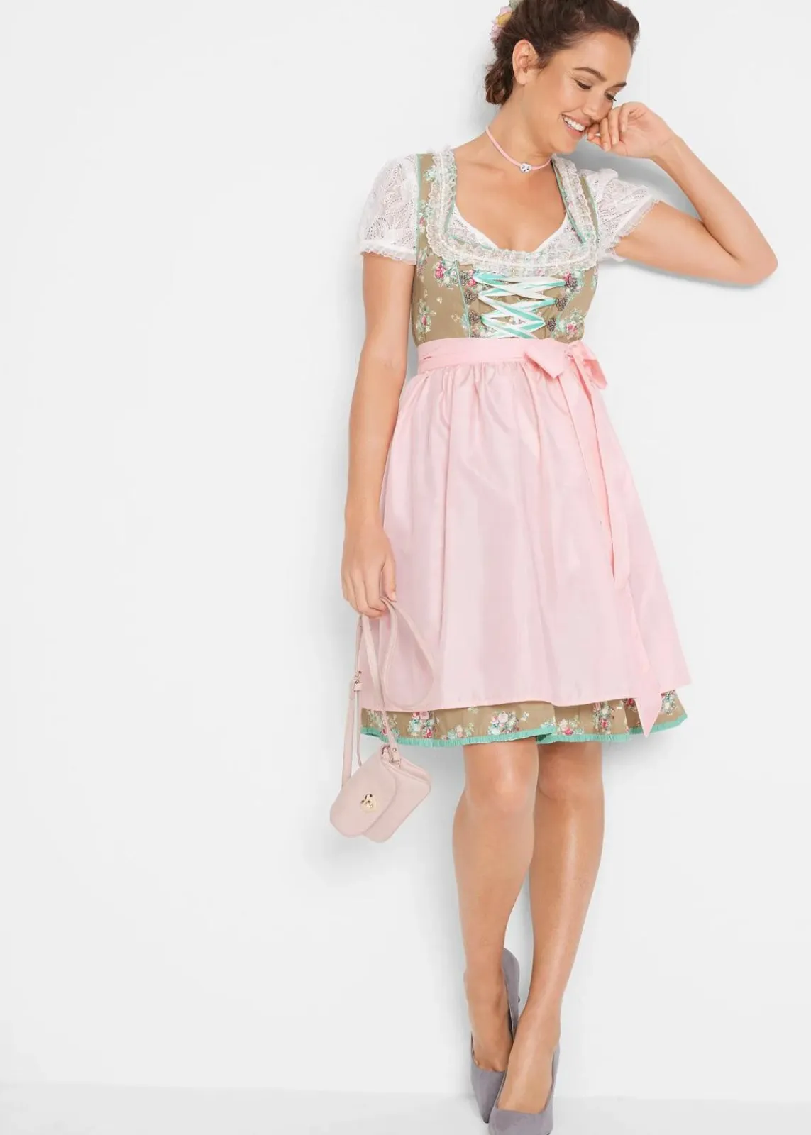 bonprix Bekleidung·Jacken & Mäntel|Blusen & Tuniken^Dirndlbluse aus Spitze weiß