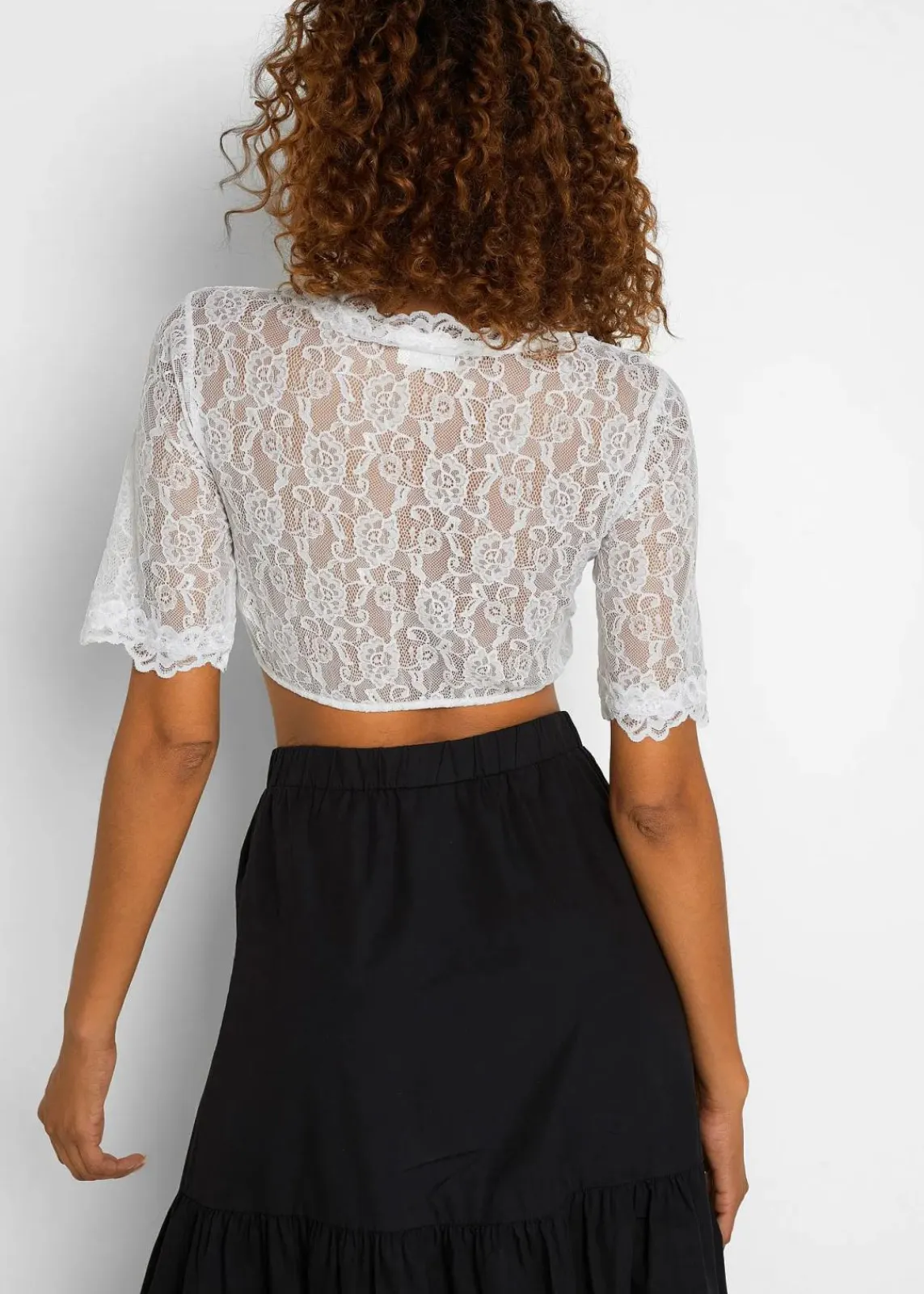 bonprix Bekleidung·Jacken & Mäntel|Blusen & Tuniken^Dirndlspitzenbluse weiß