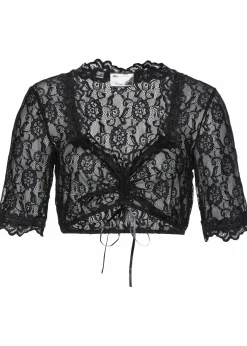 bonprix Blusen & Tuniken|Bekleidung·Jacken & Mäntel^Dirndlspitzenbluse schwarz