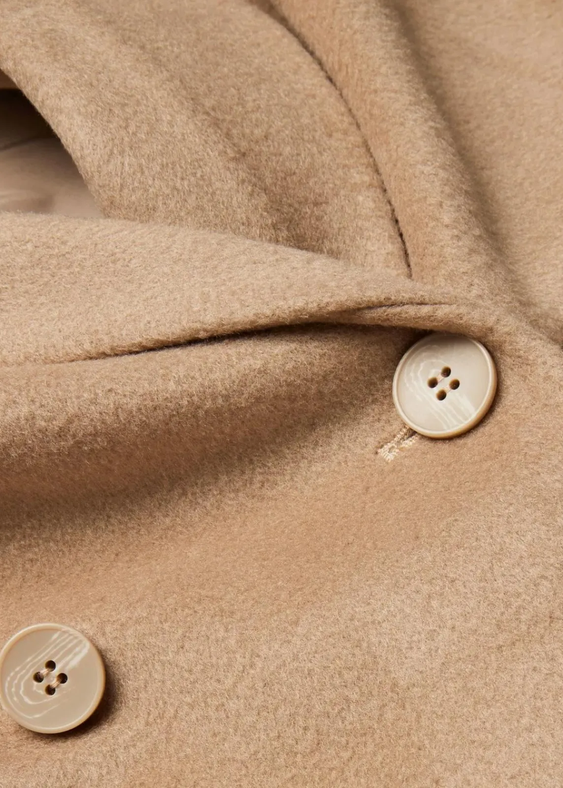 bonprix Bekleidung·Hosen|Nachhaltigere Materialien^Doppelreihiger Mantel in Wolloptik khakibeige