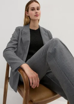 bonprix Bekleidung·Basics|Blazer^Doppelreihiger Wollblazer mittelgrau meliert