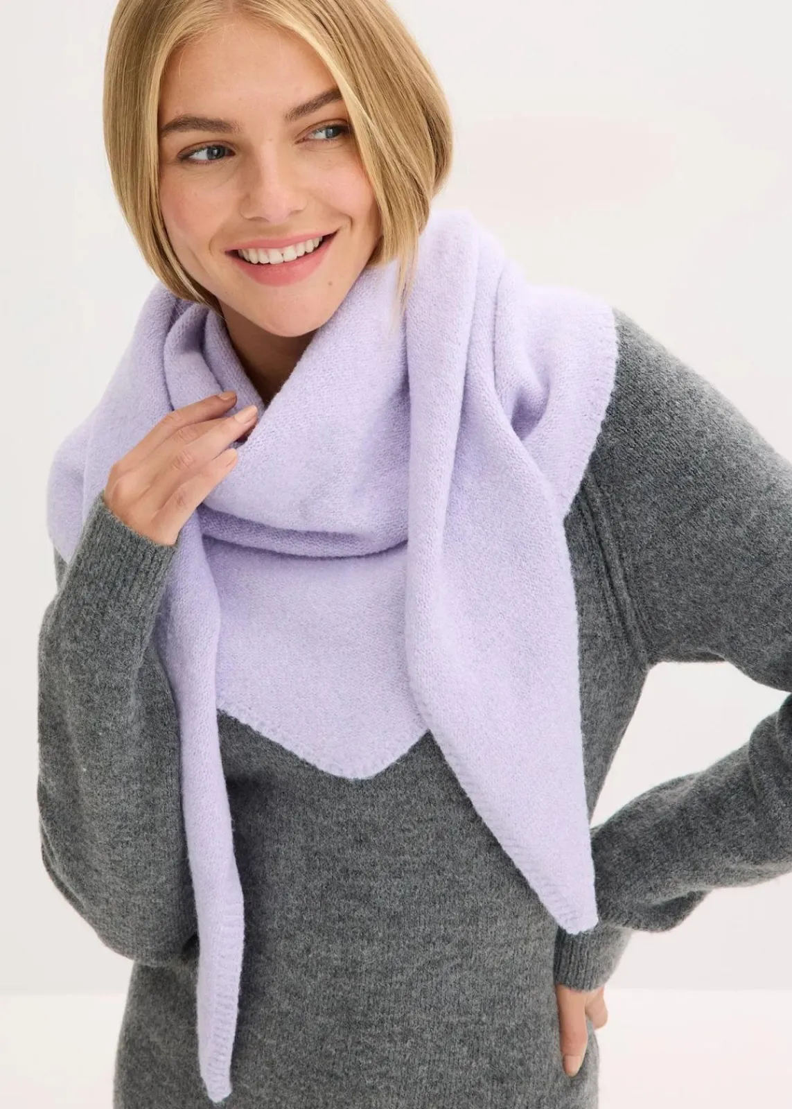 bonprix Schals & Tücher|Schuhe & Accessoires In Spezialgrößen·Tücher & Ponchos^Dreieckstuch flieder