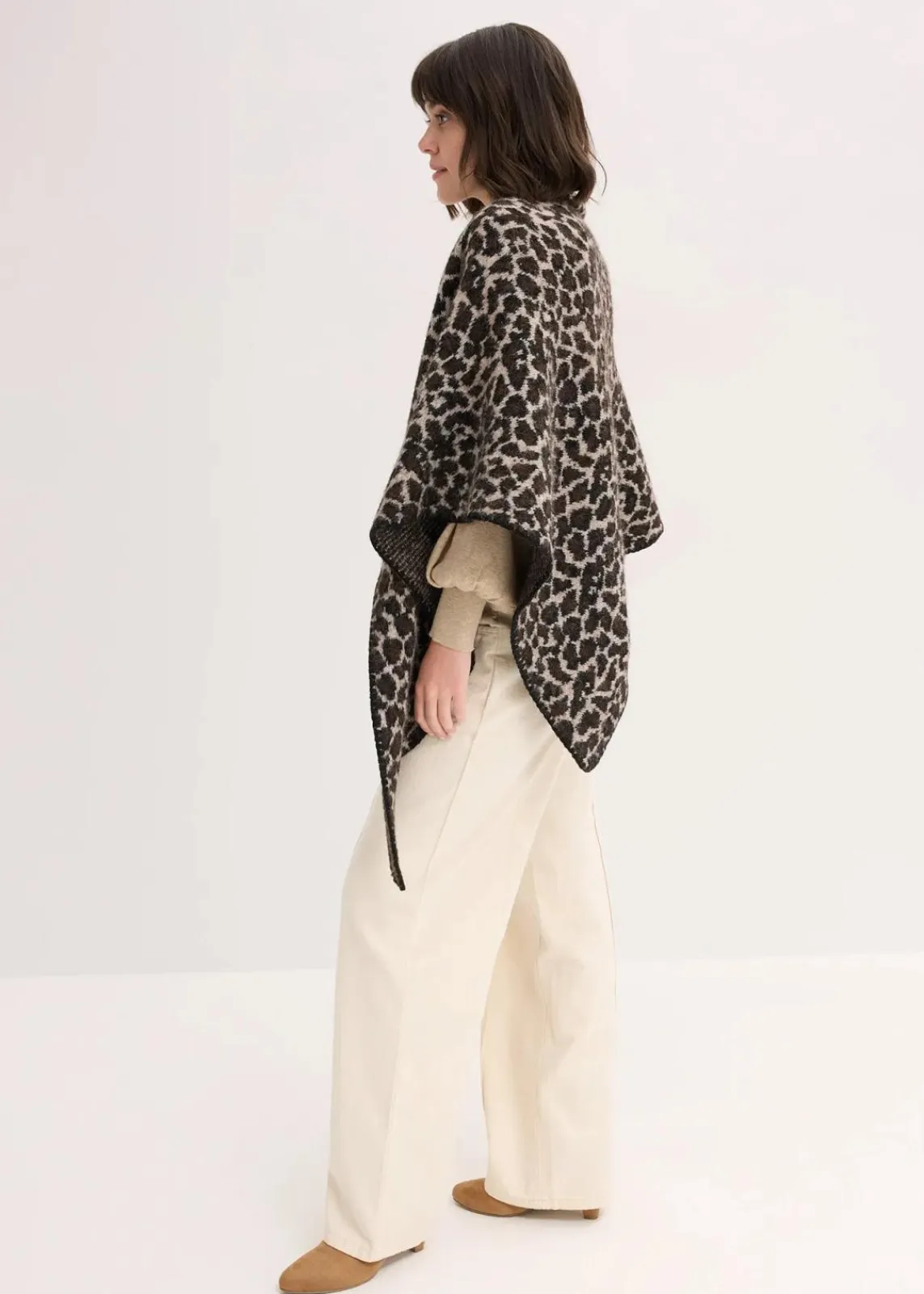 bonprix Schals & Tücher|Schuhe & Accessoires In Spezialgrößen·Tücher & Ponchos^Dreieckstuch beige/braun leo