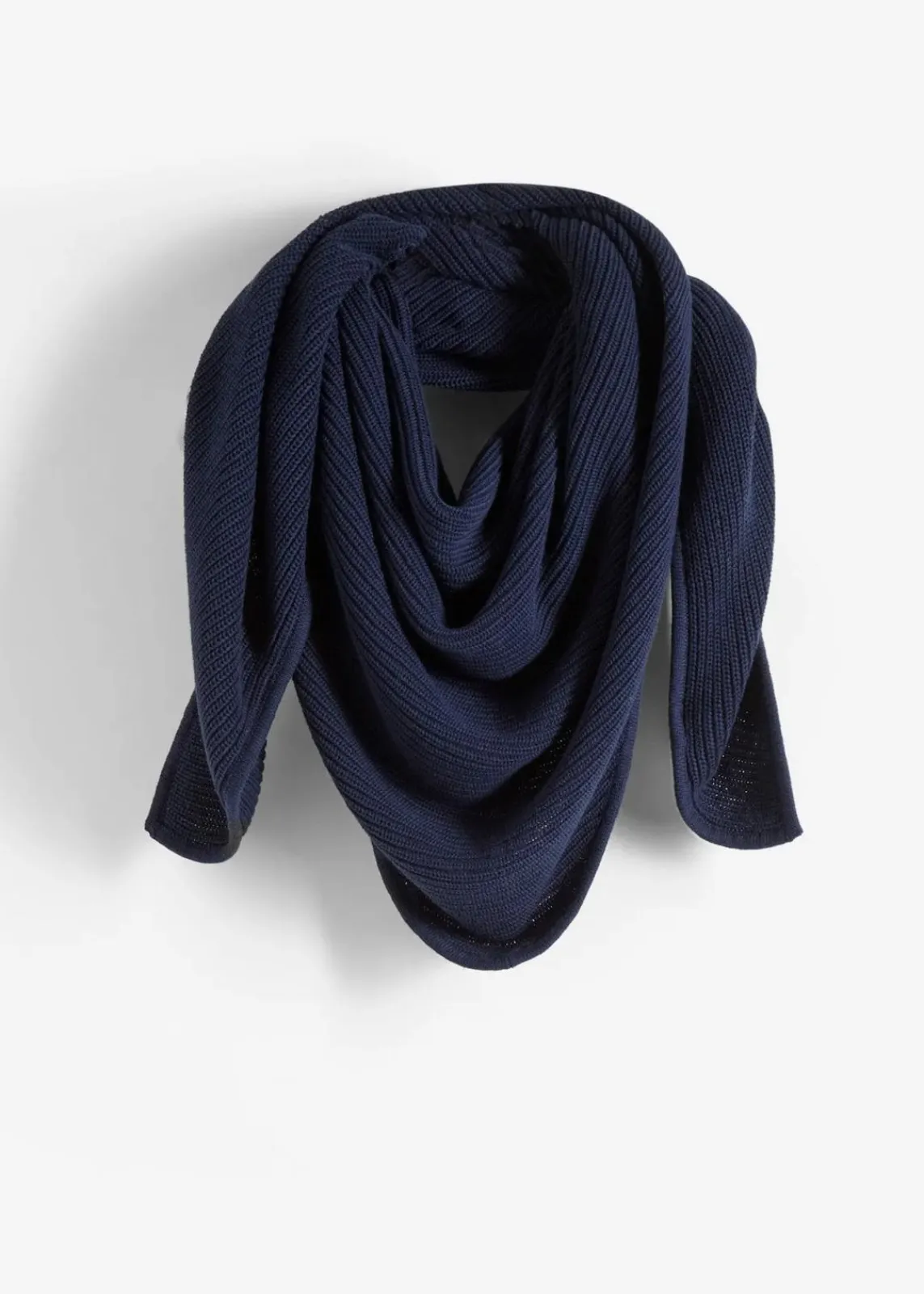 bonprix Nachhaltigere Materialien|Schuhe & Accessoires In Spezialgrößen·Tücher & Ponchos^Dreieckstuch aus reiner Baumwolle dunkelblau