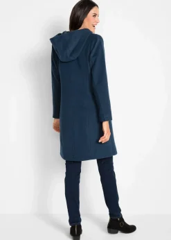 bonprix Jacken & Mäntel|Bekleidung·Hosen^Dufflecoat in Wolloptik dunkelblau