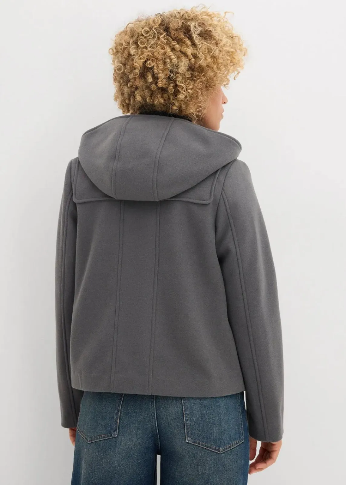 bonprix Bekleidung·Hosen|Jacken & Mäntel^Duffle-Jacke, Wollimitat anthrazit