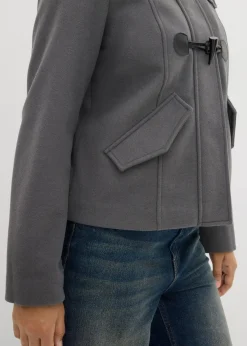 bonprix Bekleidung·Hosen|Jacken & Mäntel^Duffle-Jacke, Wollimitat anthrazit
