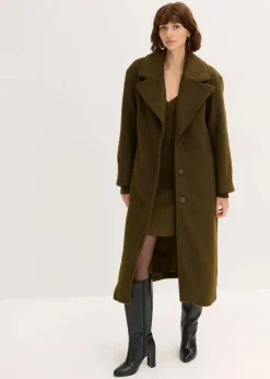bonprix Bekleidung·Hosen|Jacken & Mäntel^Einreihiger Oversize-Mantel erdoliv