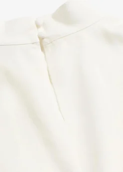 bonprix Blusen & Tuniken|Bekleidung·Jacken & Mäntel^Elegante Kurzarmbluse aus glänzenden Satin wollweiß