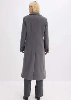 bonprix Bekleidung·Hosen|Jacken & Mäntel^Eleganter Zweireihiger Mantel schiefergrau