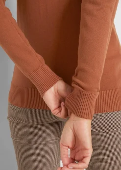 bonprix Pullover & Strickjacken|Basics^Enge Feinstrickjacke kastanienbraun
