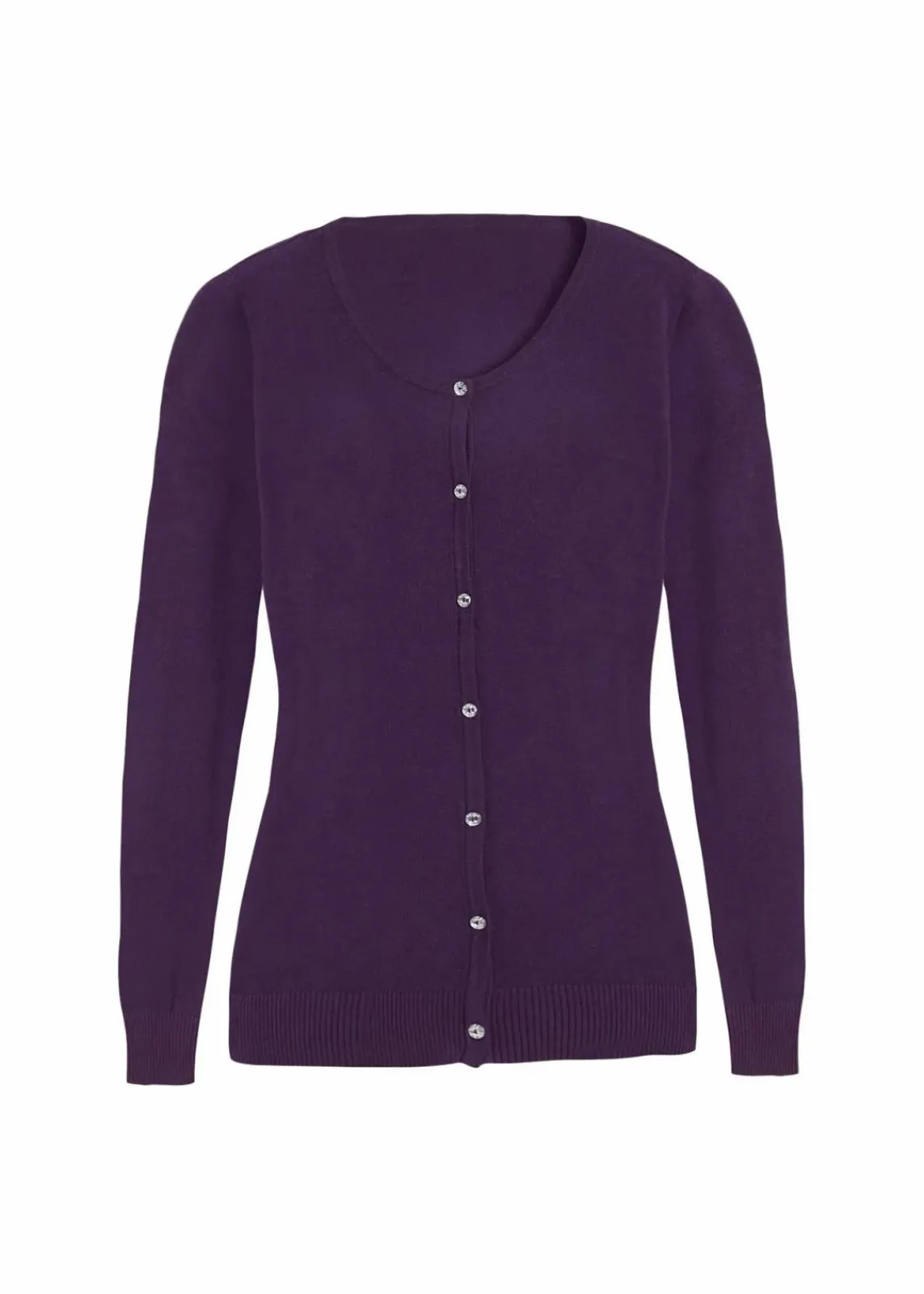 bonprix Bekleidung·Umstandsmode|Strickmode^Enge Feinstrickjacke dunkellila