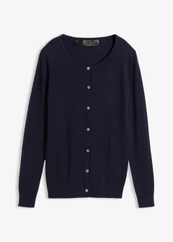 bonprix Pullover & Strickjacken|Basics^Enge Feinstrickjacke dunkelblau