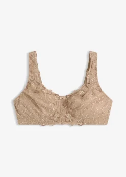 bonprix Wäsche·Große Cups D-H|Wäsche·Bhs^Entlastungs-BH ohne Bügel kreidebeige