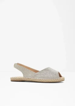 bonprix Slipper & Halbschuhe|Sommerschuhe^Espadrilles champagner glitzer